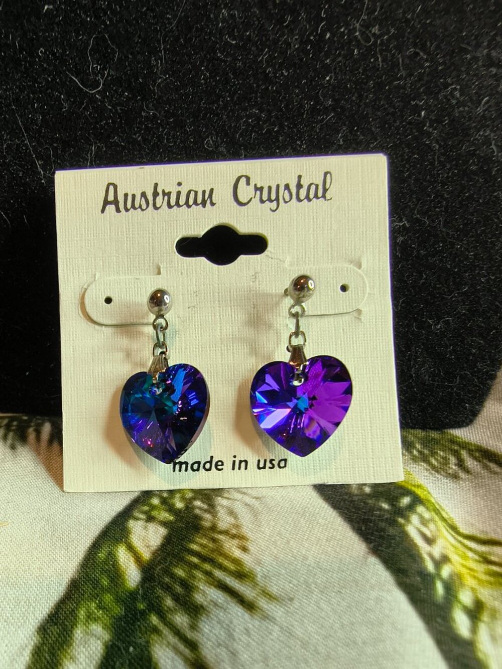Austrian Crystal Heart Earrings